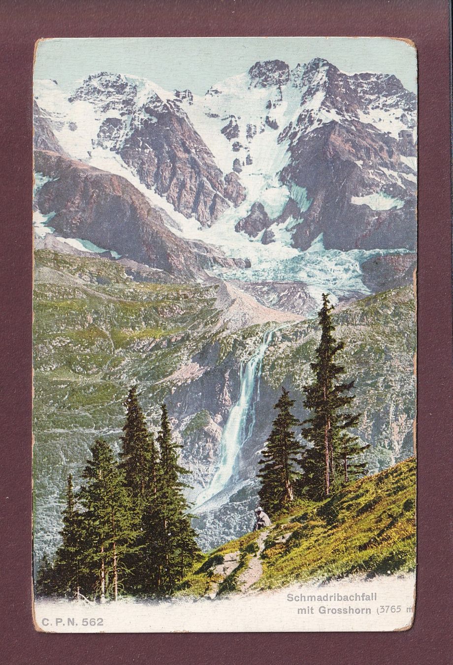 Cartoline postali: SCHMADRIBACHFALL - Grosshorn - CPN – Usato da Pully venduto da nicecards