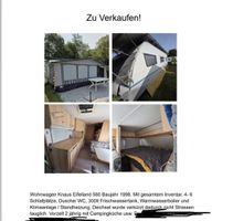 Wohnwagen Knaus Eifelland 560 Baujahr 1998