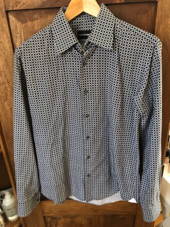 Herren Hemd Emporio Armani kariert grau/weiss