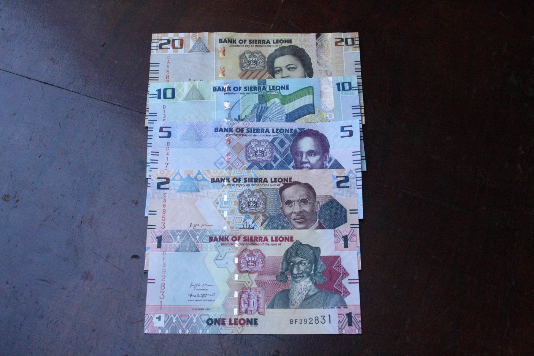 Banknoten: UNC Sierra Leone serie 2022 – Neu (gemäss Beschreibung) aus Cormondrèche von Hermes.monnaies