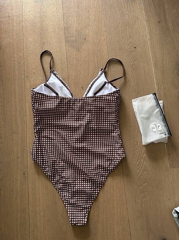 Costumi da bagno & Bikini: Costume de bain brun à petits pois – Nuovo e nell'imballaggio originale da Vuadens venduto da MLM01 1