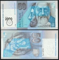 Slowakei 50 Korun UNC 2000 Commemorative Bimillenium