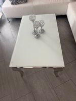 Moderner Couchtisch, Glasplatte, Chromgestell, Top Zustand