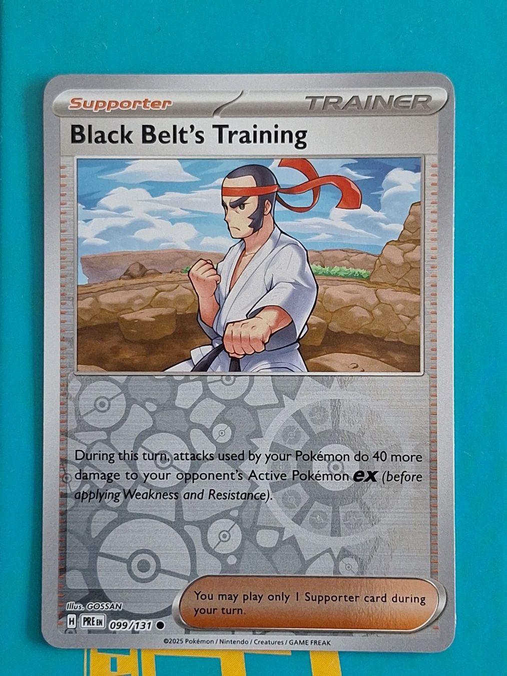 Pokémon Carte collezionabili: Black Belt's Training Reverse Holo Prismatic Evolution #1.6 – Usato da Altstätten SG venduto da GGsGameshop