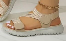 Sommer Sandalen, beige, Grösse 40 neu.