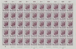 50 x 10 Rp. H. PESTALOZZI 1946 Aufdr. BIE Int ErzAmt GENEVE