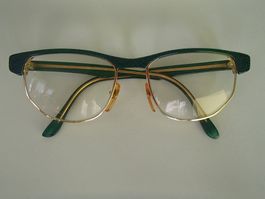 grün goldene hochwertige Vintage Brille