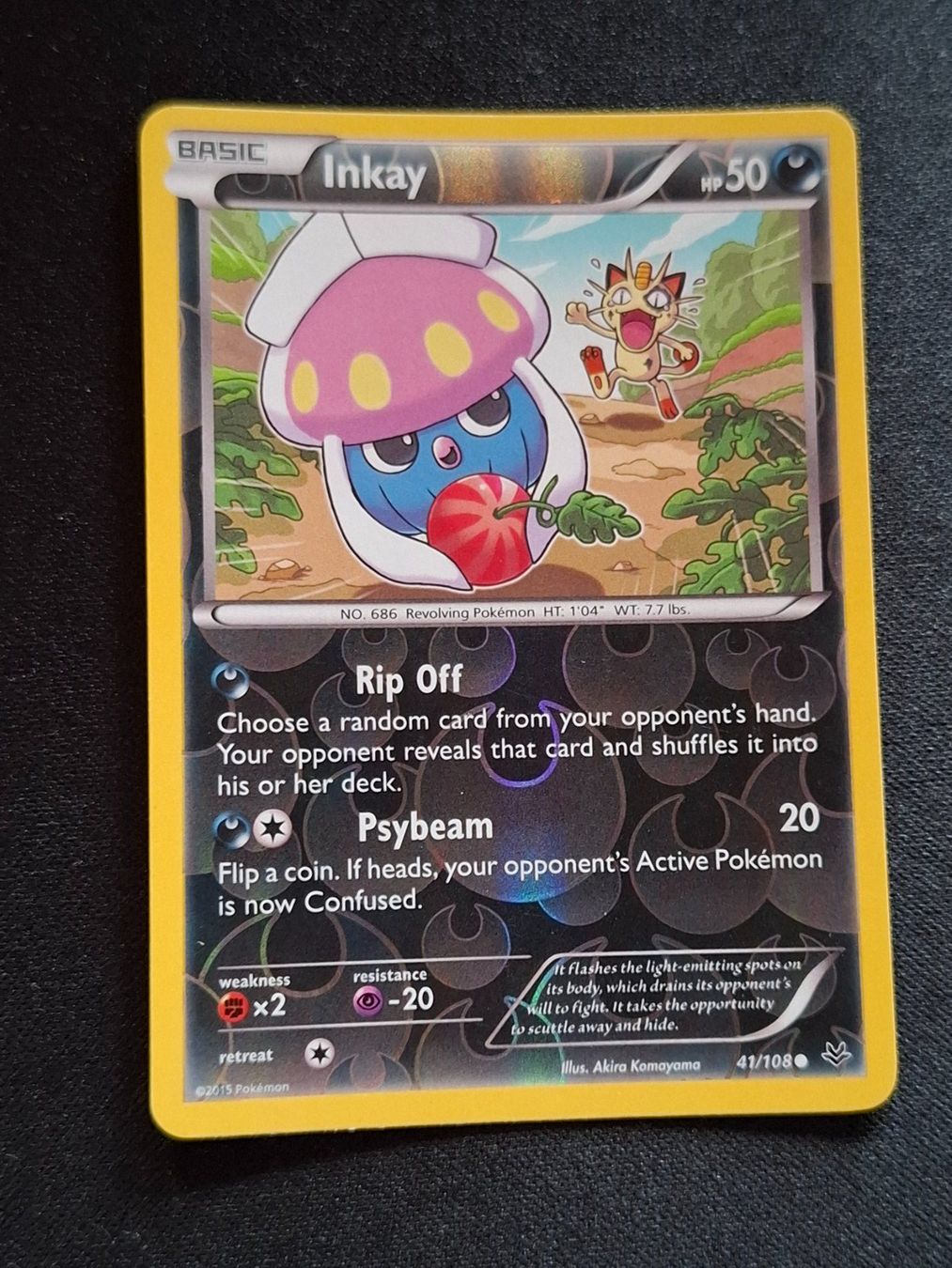 Pokémon Carte collezionabili: Pokemon Inkay 41/108 Reverse XY Roaring Skies – Usato da Gammen venduto da Karbax