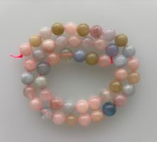 Strang Morganit - Beryll Mix Natursteine 8mm