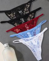 5x String-Tanga-Unterwäsche-Spitzen- Grösse M