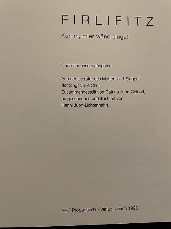Libri: Kinderlieder-Buch "Firlifitz" Kumm, mier wänd singa – Usato da Oberrohrdorf venduto da dan_9kqb 4