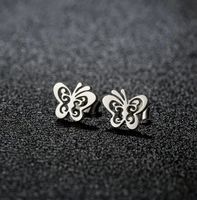 OHRSTECKER, *SCHMETTERLING*, SILBERFARBEN, EDELSTAHL NEU