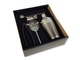 5-teiliges Cocktail-Shaker-Set aus Edelstahl