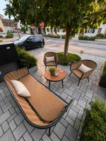 Gartenlounge Rattanset 3-teilig guter Zustand