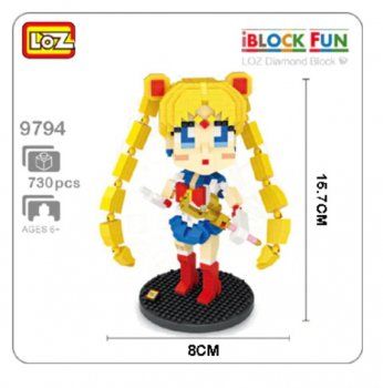Nanoblock Kit di costruzioni: 9794 Loz - Sailor Moon (Ohne Box) – Nuovo (secondo la descrizione) da Hochdorf venduto da ruest-online