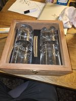 Whisky Gläser Set mit Untersetzer, (S1)