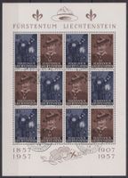 Liechtenstein 1957: Kleinbogen Pfadfinder