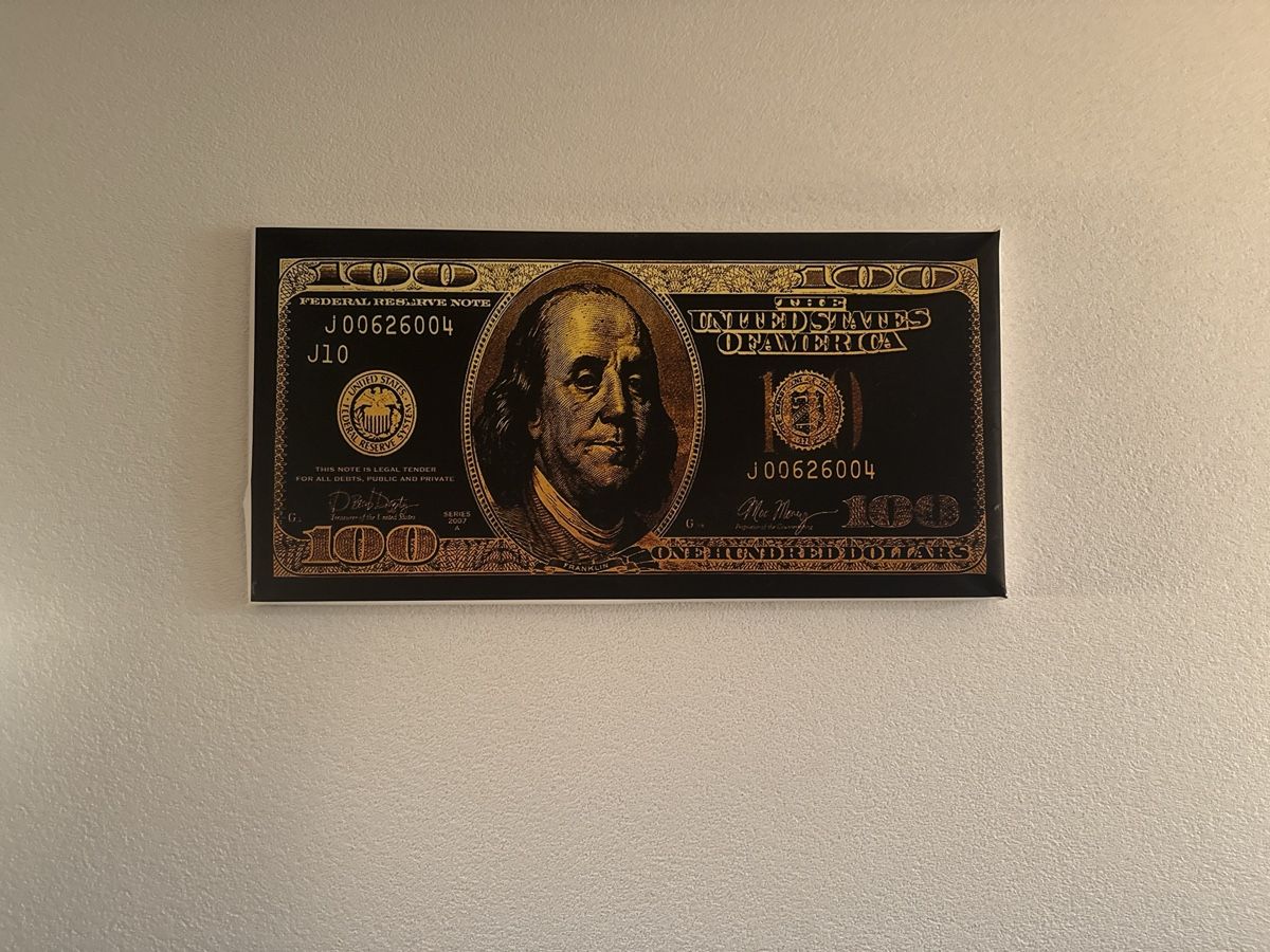 Poster & Bilder: Bild leinwand wandbild 100 dollar – Gebraucht aus Grenchen von Leonardo29