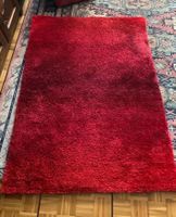 Tapis rouge doux et moelleux, parfait pour l'hiver 122×170 