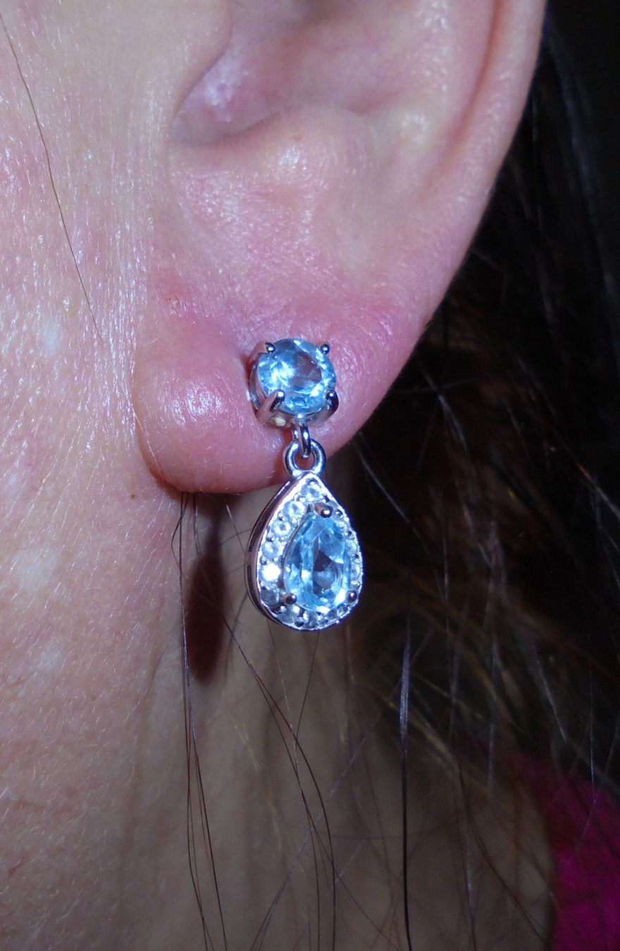 Ohrringe & -stecker: Echtschmuck: Himmelblauer Topas Silberohrstecker – Neu (gemäss Beschreibung) aus Zuchwil von maumauchi 4