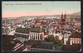 Basel, Panorama von der Elisabethenkirch