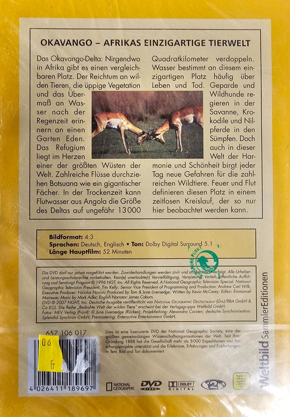 Tutti i DVDs: National Geographic - Okavango – Nuovo e nell'imballaggio originale da Wahlen b. Laufen venduto da Cg10 1