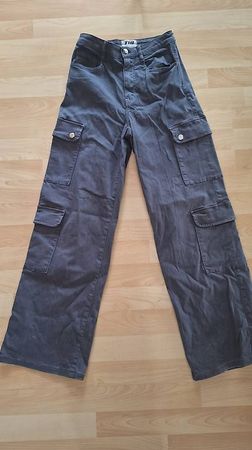 Graue Hight Waist Wide Leg Hose, Gr. 32 - von Tally Weijl