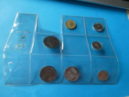 Italien 1970, Münzsatz bis 100 Lire    unzirkuliert