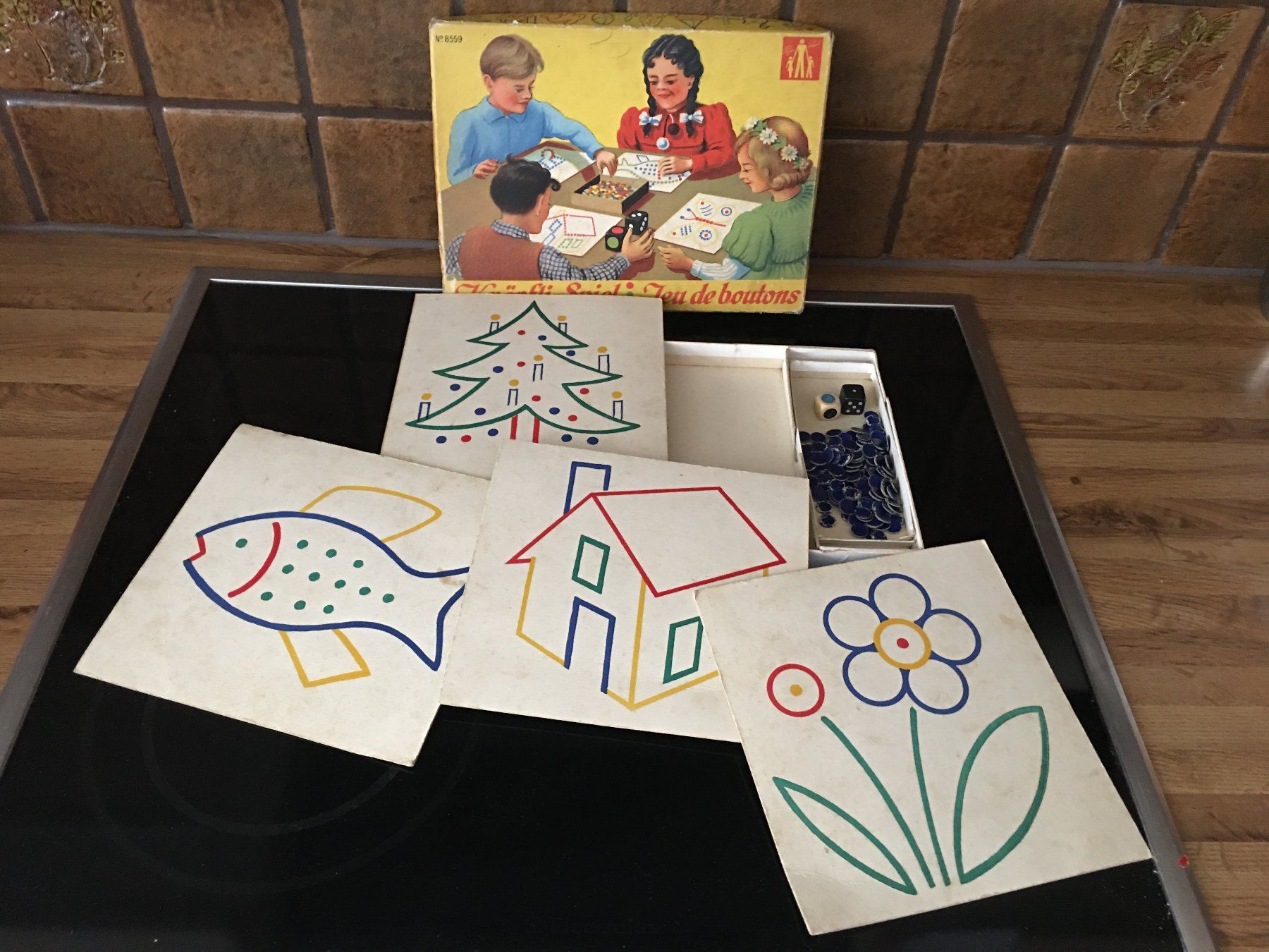 Giochi: Vintage-Knöpfli Spiel, ca. 60 jährig. – Usato da Reinach AG venduto da e5734h 1