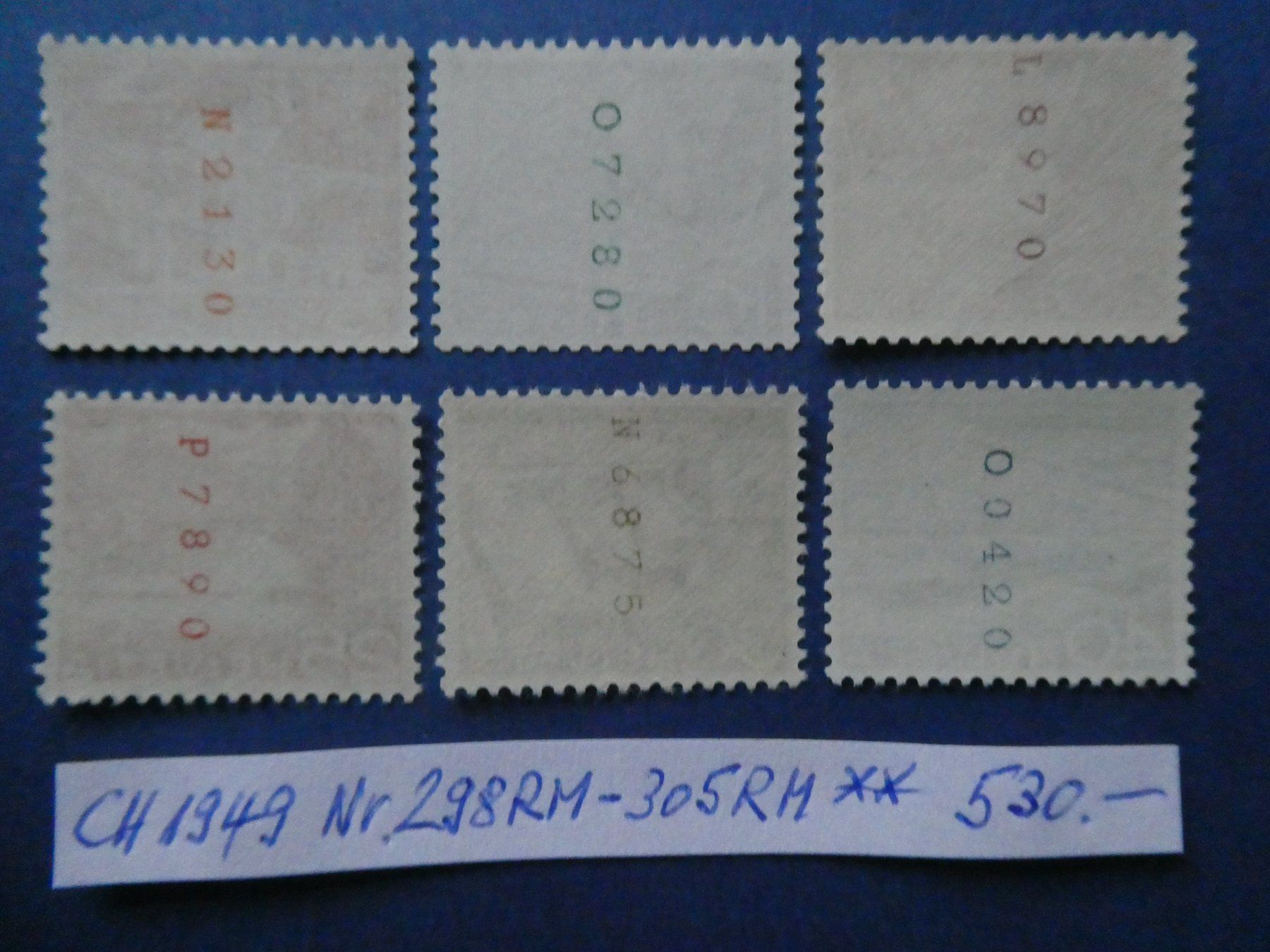 Tous les timbres: CH 1949 Nr. 298RM-305RM postfrisch ** – D'occasion à Lausen par Herbamare01 1