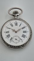 Grosse Silbertaschenuhr, 62 mm, schön