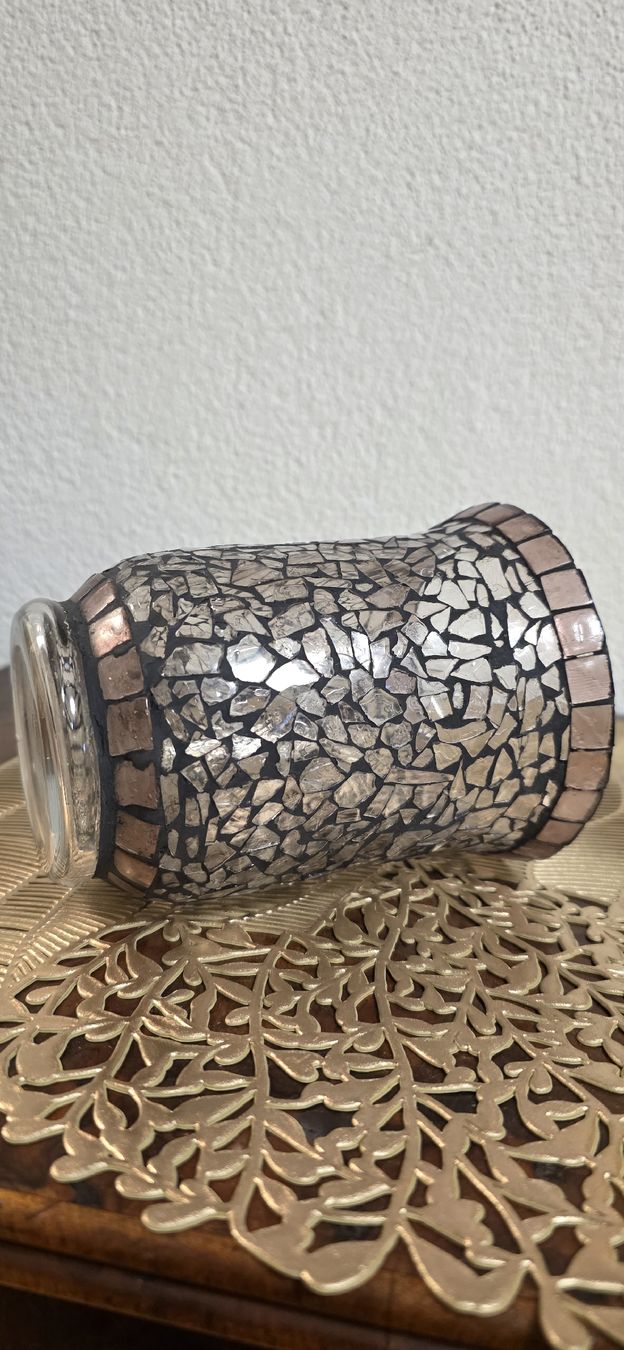 Tutte le decorazioni: Mosaik Glas Windlicht mit Kerze – Usato da Kaufdorf venduto da Nati-Nati 4