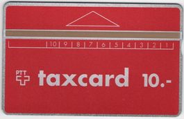 frühe ungebrauchte 10.- Schalter Taxcard (910B kopfstehend)