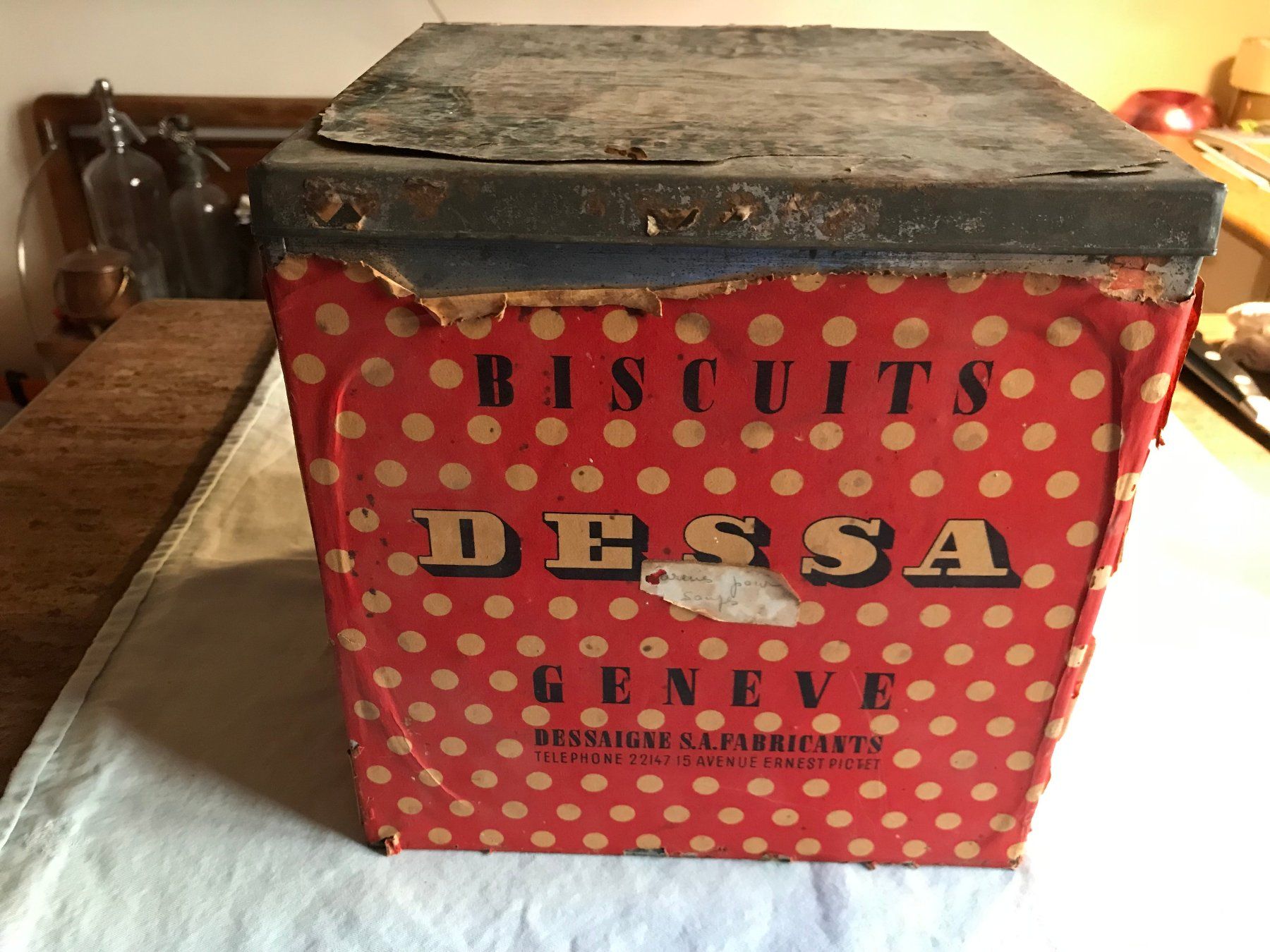 Barattoli: Boite Biscuits Dessaigne Genève – Usato da Ste-Croix venduto da BuffetSC