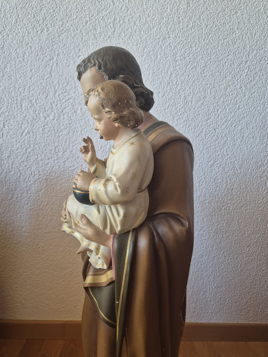 Figuren: Heiliger Josef mit Jesuskind, Gipsfigur – Gebraucht aus Trogen von same4you 2