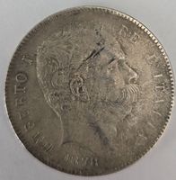 Italienische Münze, Umberto I, 1878, replika
