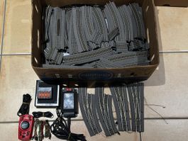 Roco H0-GS über 80 Schienen 4 elekt. Weichen Trafo usw. Top