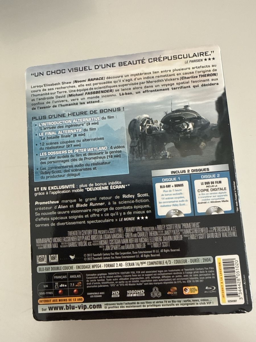 Tutti i DVDs: Prometheus Blu-ray Steelbook - Excellent Condition!🔥 Sci-Fi – Nuovo (secondo la descrizione) da Zürich venduto da nad_s27g 1