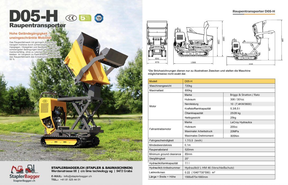 Tutte le macchine: Raupentransporter D05-H - "Sommeraktion" – Nuovo e nell'imballaggio originale da Grabs venduto da Time-tech 9