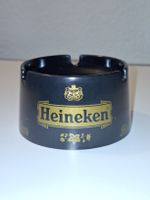 Heineken Bier Aschenbecher Schwarz Gold Vintage Werbung