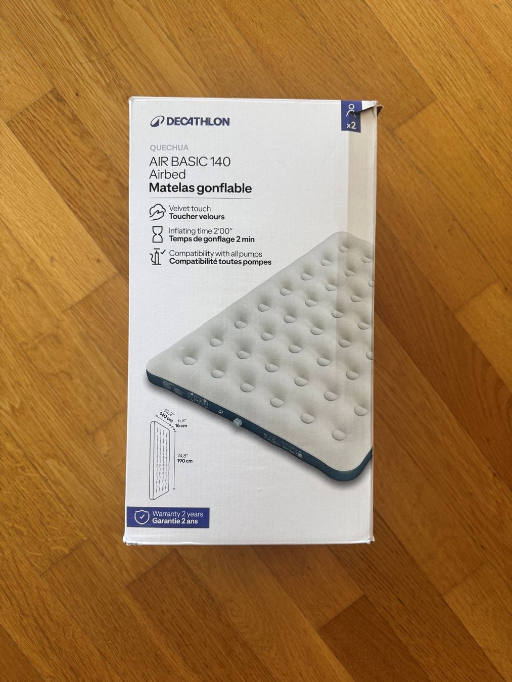 Matelas: QUECHUA Luftmatratze aufblasbar Camping - Air Basic 190×140 – Neuf (Voir description) à Unterkulm par Phil_E