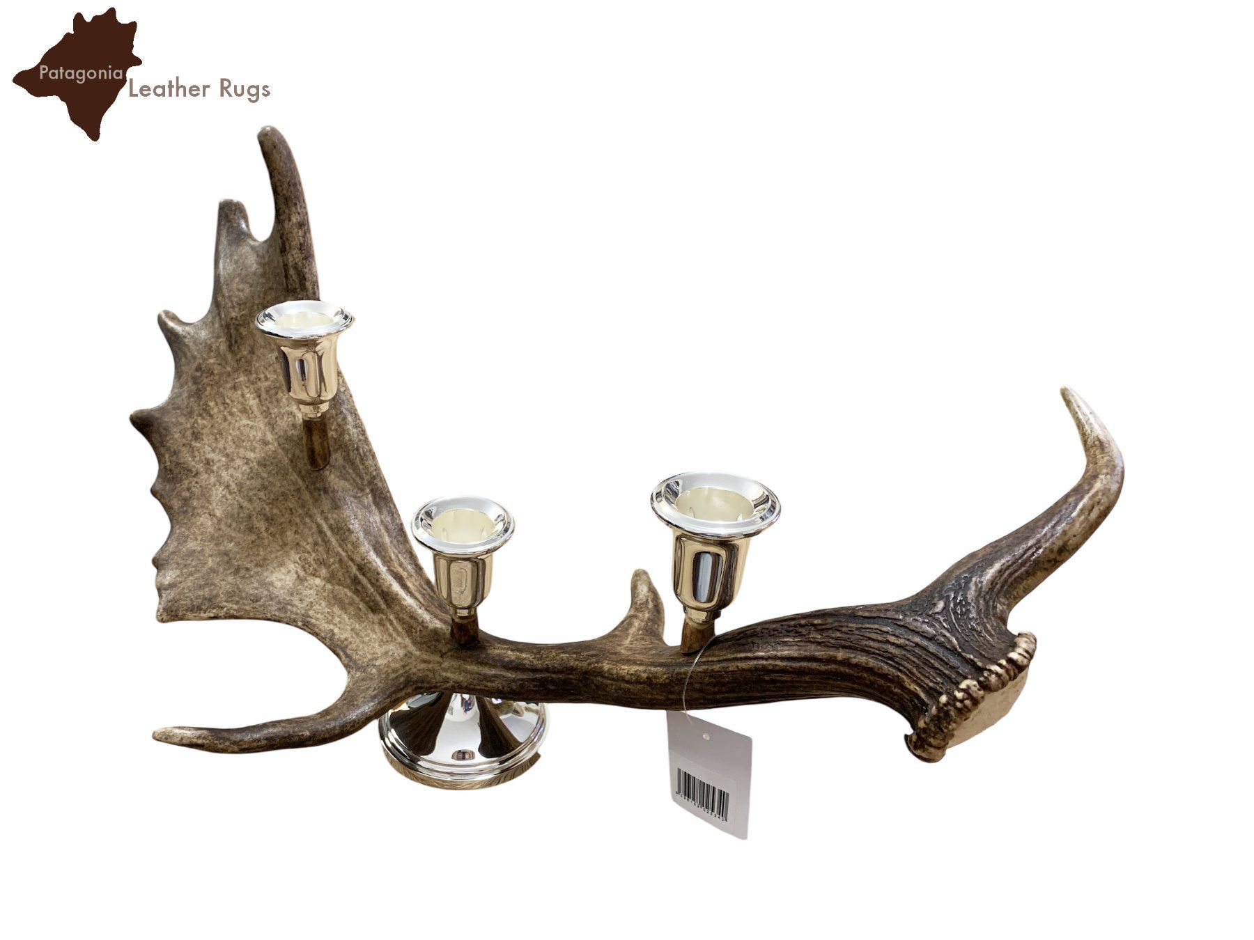 Portacandele: Kerzenhalter mit echtem Damhirsch horn – Nuovo e nell'imballaggio originale da Arbedo venduto da patagonialeatherrugs 1