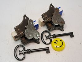 2 Möbel Schlösser mit Schlüssel, DM1.5cm, DLS (LOT364#MBS3)