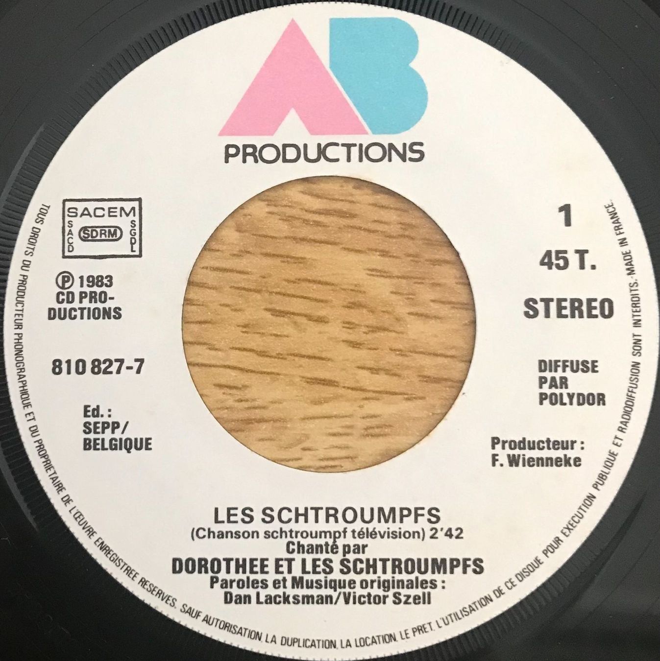 Dischi in vinile: DOROTHÉE - LES SCHTROUMPFS – Usato da Bussigny venduto da vinyl-pas-cher 2