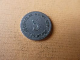 Dt. Reich 1898 J, 5 Pfennig