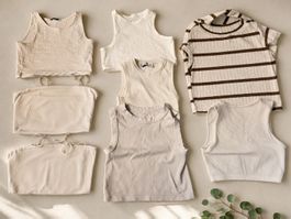 Damen Tanktops 7er Set Grösse S