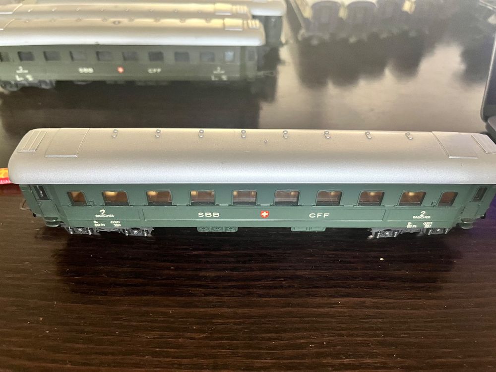 Lima Carrozza 309521K - Voiture De Voyageurs 2e Classe SBB, échelle HO
