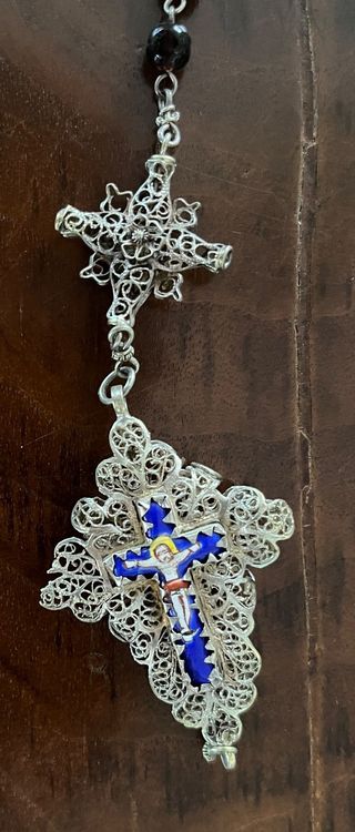 Autres bijoux: Antiker Rosenkranz, Filigran Silber  Emaille – D'occasion à Stetten AG par Brissago25 1