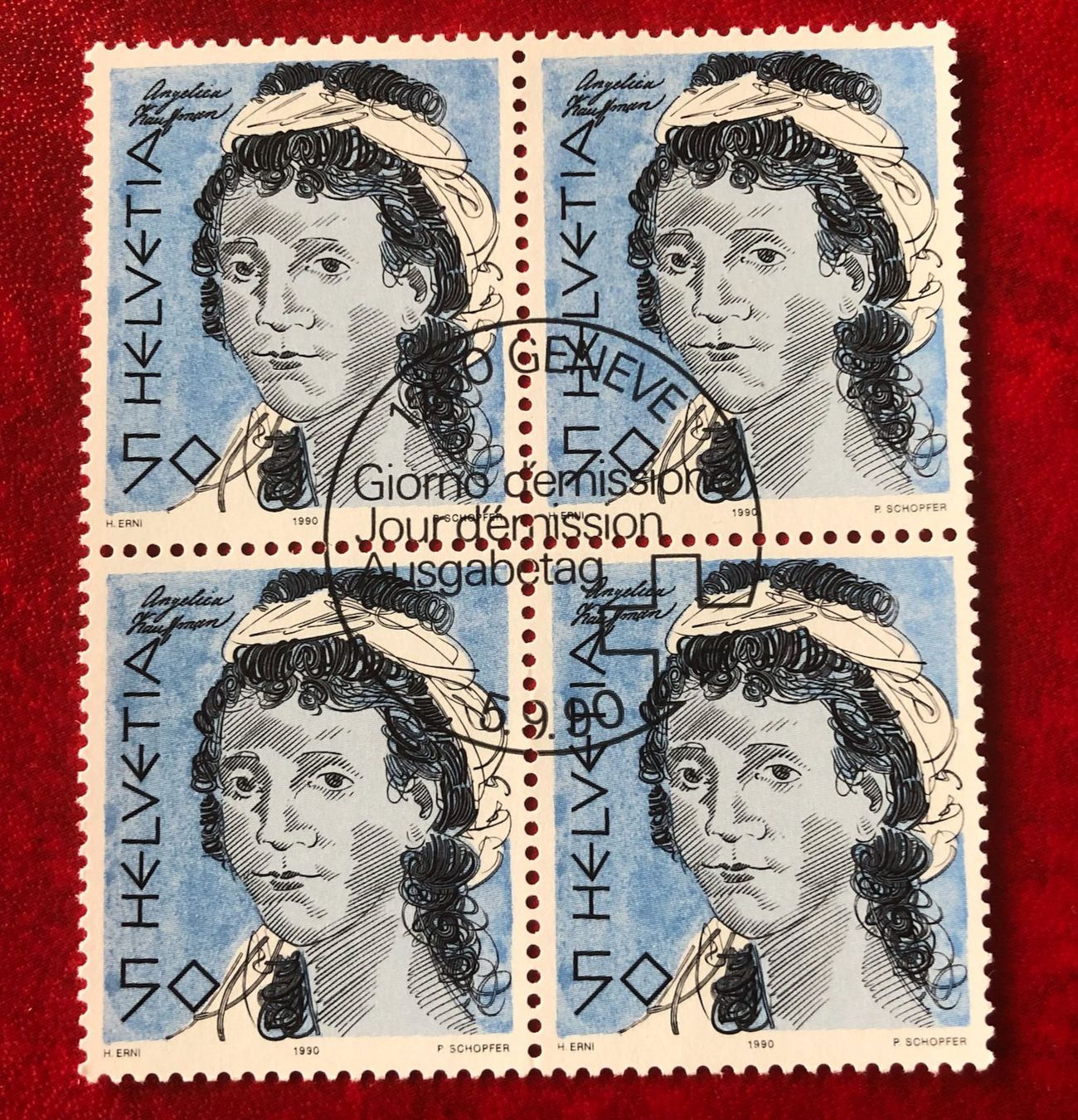 Tutti i francobolli: 4 er Block Nr.802 mit Stempel Geneve – Usato da Aarau venduto da Billa007