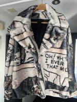 Comic Print Winterjacke Gr. L,black label, Top Zustand!